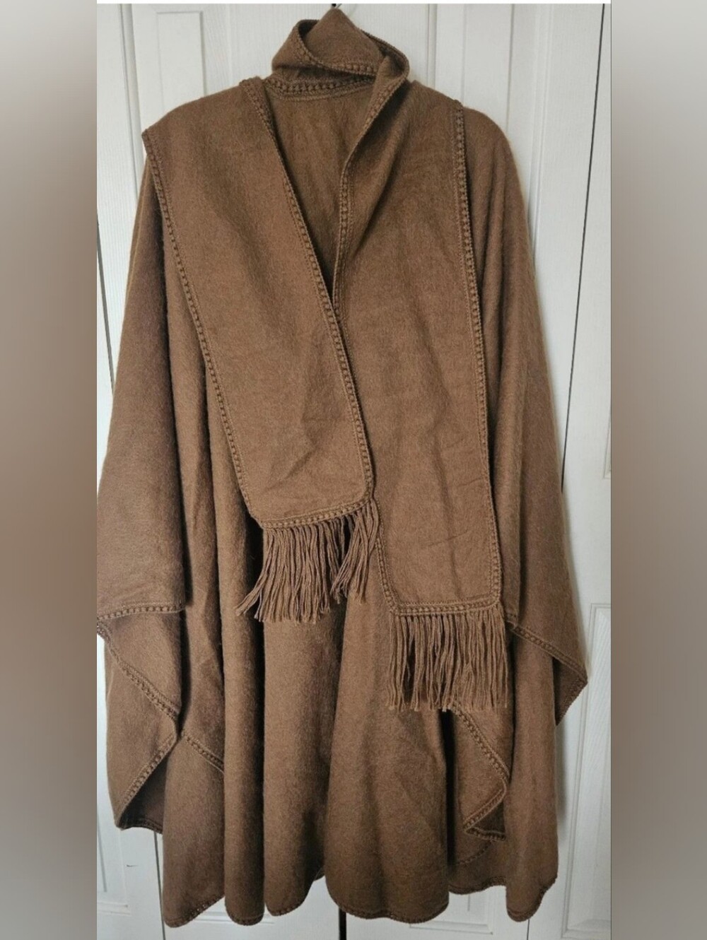 Diana Peru Alpaca Long Light Brown Shawl One Size